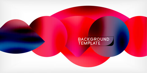 Triangles, circles, petals geometric shapes illustration