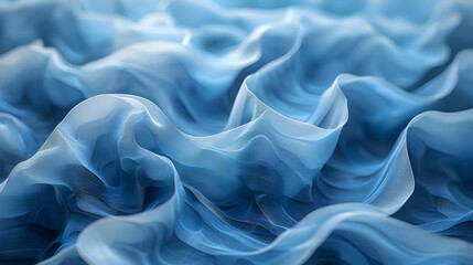 Obraz premium Abstract Blue Wave 3D Illustration