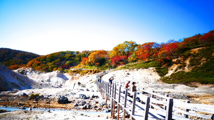 登別温泉地獄谷の絶景