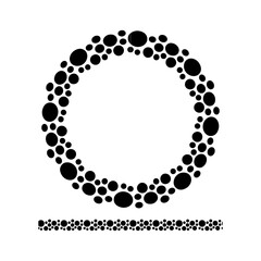 black and white abstract circle background