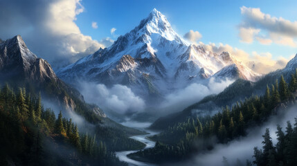 Obraz premium Majestic mountain landscape