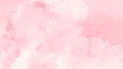 Fototapeta premium Background with clouds. Abstract watercolor pink background.
