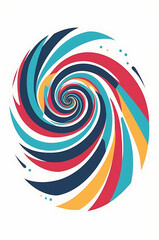 Minimalistic icon of a spiral shape representing creativity and flow on white background.
