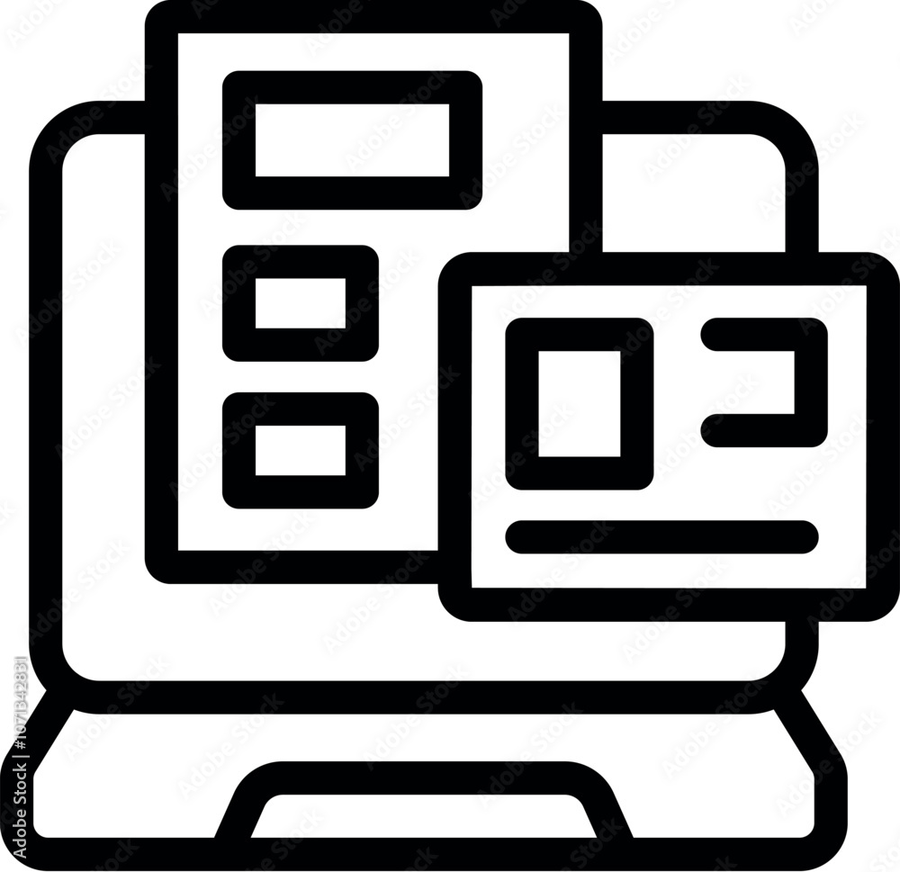 Poster web design process showing wireframe and layout design displayed on a laptop screen, representing we