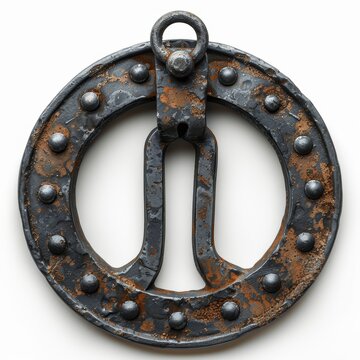 recommend clip art: Steel Gray Horseshoe on White Background