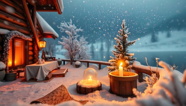 Winter Wonderland: Serene Snowy Mountains and Peaceful Forests