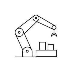 Worker robot icon