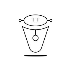 Modern minimalist future robot icon