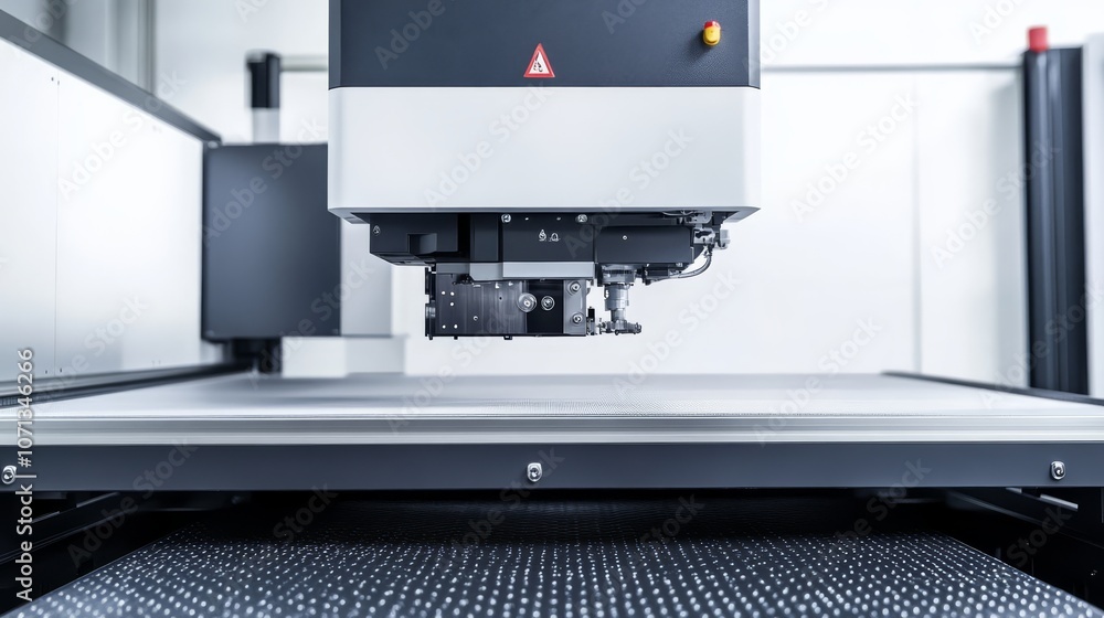 Poster precision engineering: a close-up view of advanced cnc machining equipment in operation, showcasing 