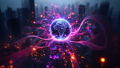 Obraz premium The Future of Data: Big Data, AI, and Cloud Technology for Intelligent Insights