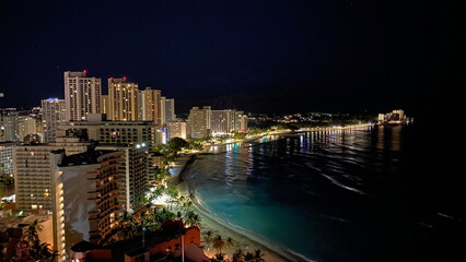 Obraz premium Waikiki Nightime