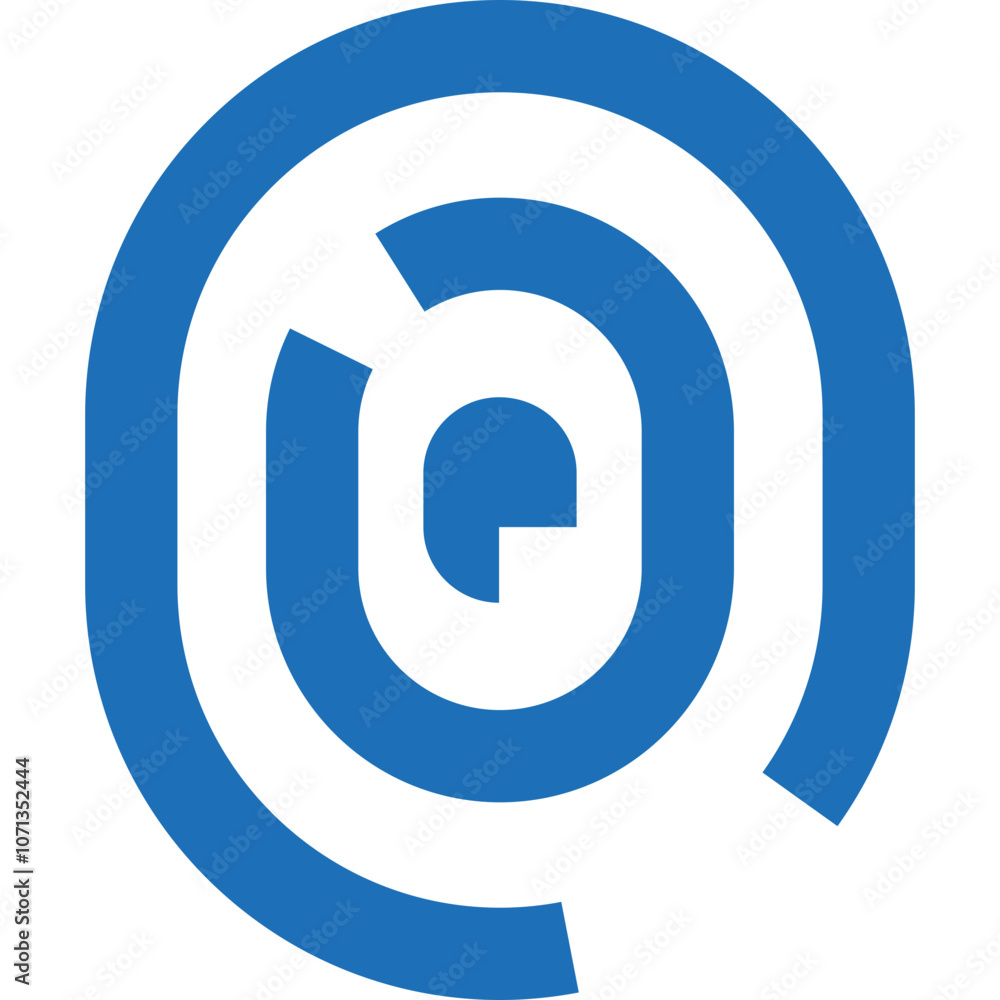 Poster modern abstract logo design featuring concentric circles and a lock symbol, symbolizing security and