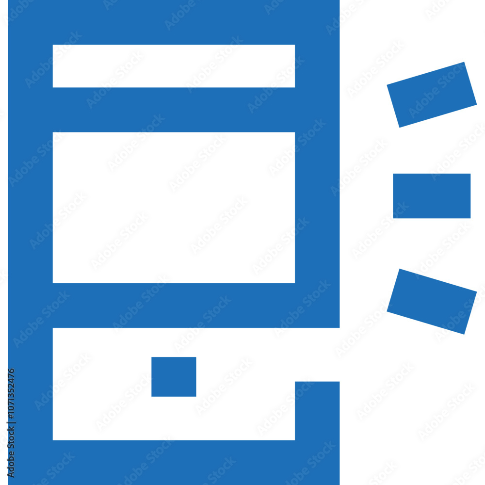 Aufkleber a blue icon of a mobile device emitting signal waves, representing communication and technology in a