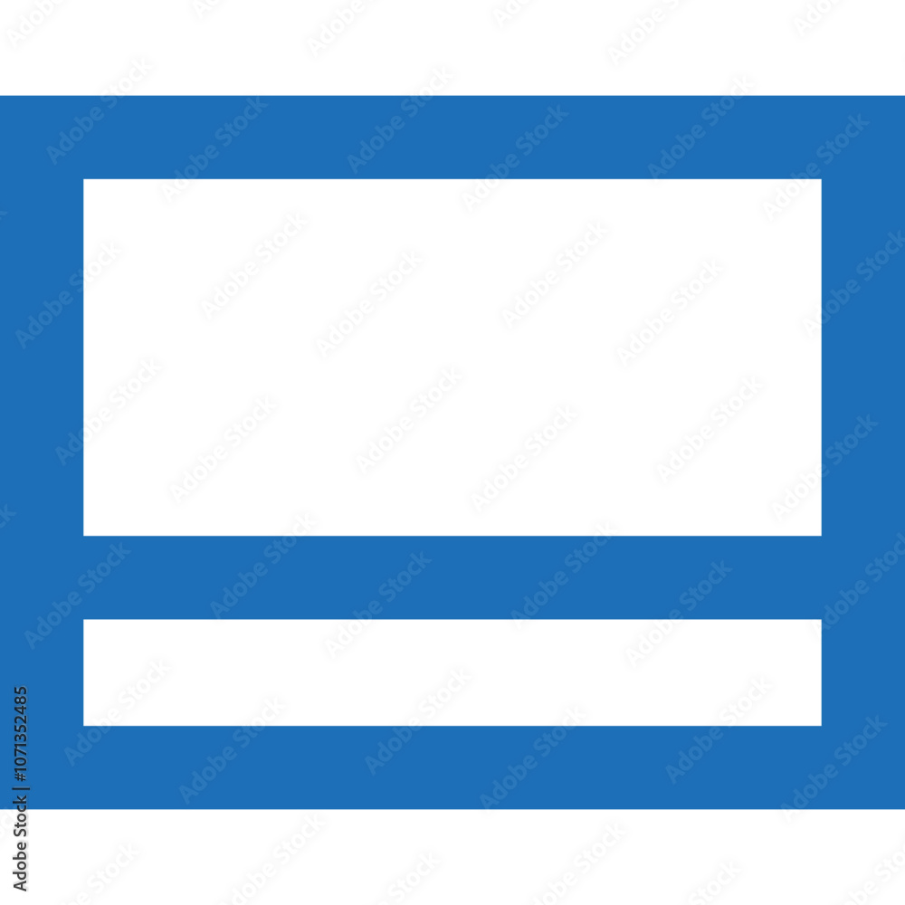 Aufkleber a simple blue rectangular graphic on a white background, ideal for use in digital design or branding