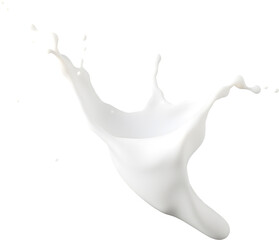 Milk Splash Isolated on transparent background