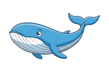 Obraz premium a whale line art vector white background