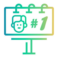 politician Line Gradient Icon
