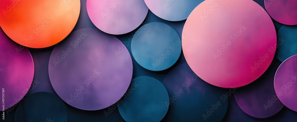 Wall mural colorful overlapping circles creating an abstract modern background