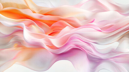 Obraz premium abstract background with smooth wavy lines in pink and white colors