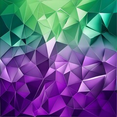 Fototapeta premium Geometric polygon background with a seamless purple and green gradient, perfect for digital and graphic designs
