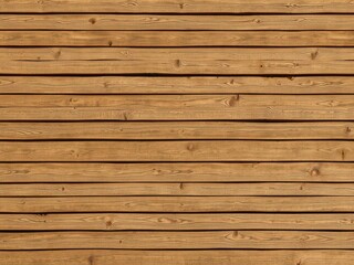 Fototapeta premium Repeated rows of weathered brown wooden planks forming a seamless vintage wall pattern, planks