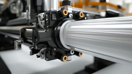 Fototapeta premium Close-up of industrial machinery component 