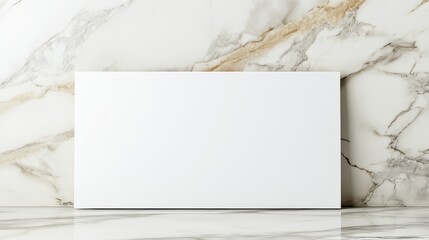 Smooth White Card on Granite Counter in Business Lobby