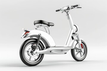 Obraz premium Hyper-Realistic 3D Urban Electric Scooter with LED Display and Minimalist Design