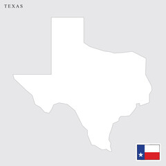 texas map and flag vector art