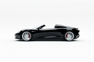 Hyper-Realistic 3D Electric Roadster with Open-Top Design and Sporty Wheels