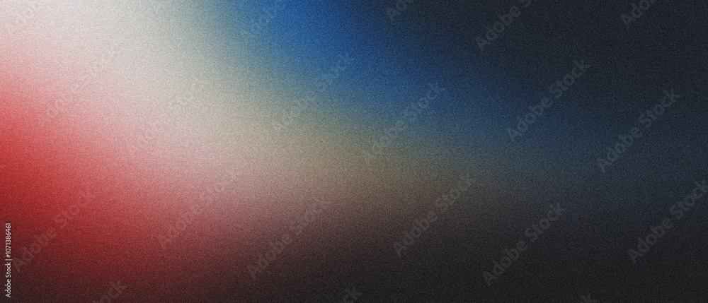 Aufkleber soft gradient background with subtle grain in calming blue, red, black, white hues, adding depth and