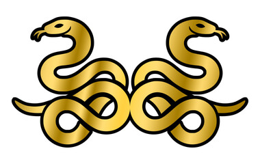 Obraz premium The Elegance of the Chinese Year of the Snake: Stunning Vector Art, Celebrating the Year of the Snake: Exquisite Chinese Vector Designs, Mythical Serpents: The Year of the Snake in Chinese Vector.