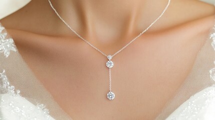Elegant Silver Necklace with Sparkling Crystals