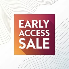 Naklejka premium minimalist early access sale background