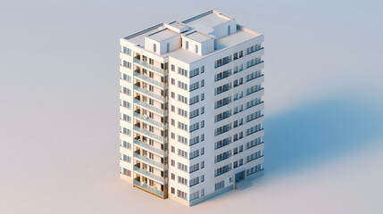 High-Rise Apartment design 3d Isometric