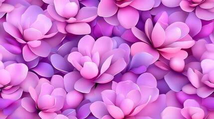 Obraz premium Elegant Pink Magnolia Seamless Pattern Design