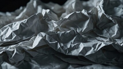 High-resolution wrinkled paper texture with intricate creases and folds, creating a realistic 3D effect. Perfect for backgrounds, overlays, or design enhancements in digital art, mockups, and advertis