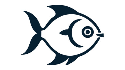 Obraz premium simple cute fish outline illustration in vector