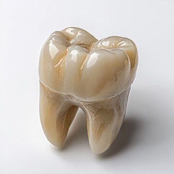ooth isolated on a white background, simple and clean for medical uses.