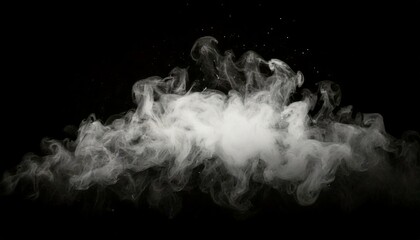 Smoke on black background. Fog on black background.