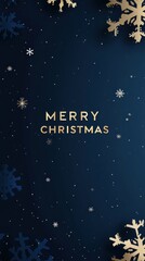 Fototapeta premium Merry Christmas snowflake gift box cover decoration illustration