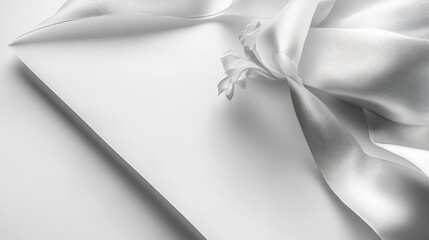 Elegant white brochure with light silver elements on the right, enhancing a luxury feel