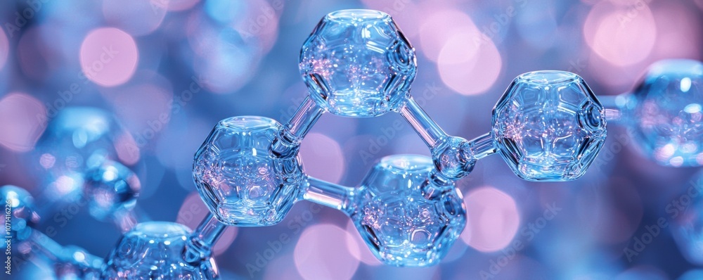 Poster molecular structure science research technology abstract background