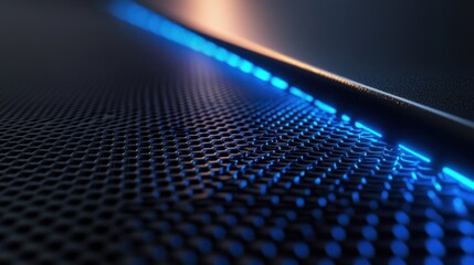 Fototapeta premium A close up of a blue and black patterned surface. Generative AI