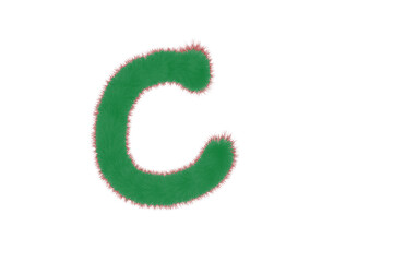 Fototapeta premium English spelling_C_green color