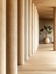 Wooden Columns Room