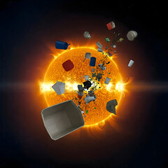 Theoretically, disposing of waste into the sun is the "cleanest" method of disposal because it leaves no residue. But who would be the one to take it there?