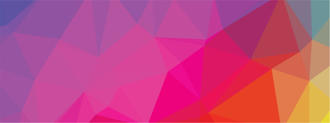 Obraz premium Gradient multicolor polygon pattern. Low poly design. Vector illustration 
