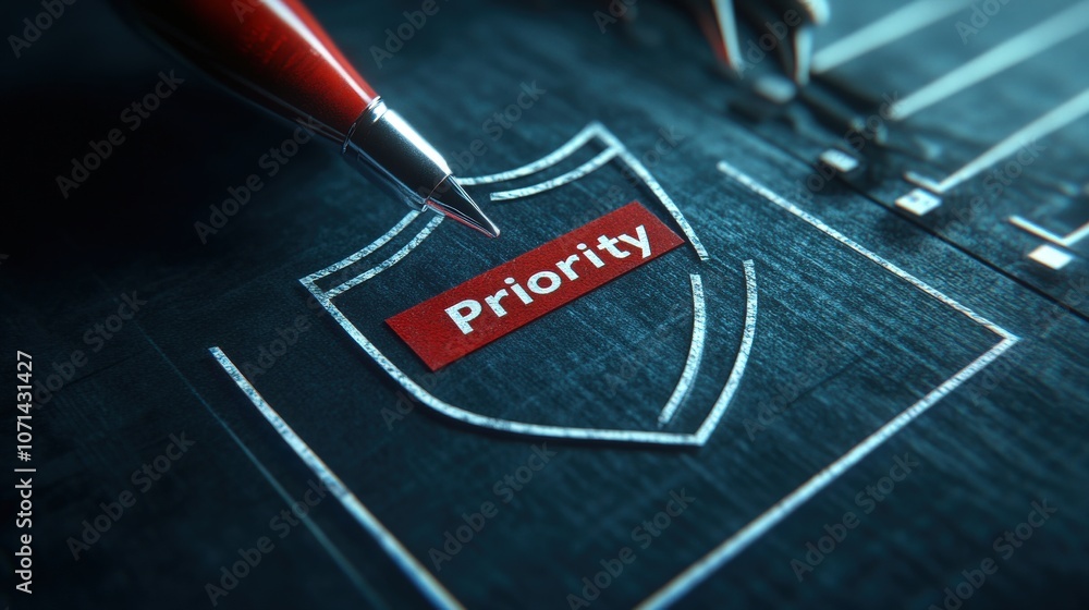 Poster highlighting the importance of priority in business strategy