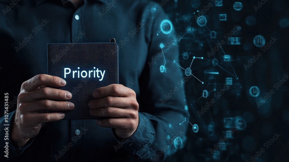 Poster Set your priorities to achieve maximum productivity